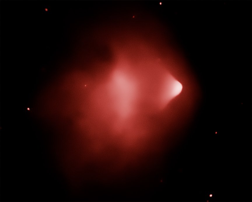 Bullet Cluster X-ray image showing evidence for dark matter