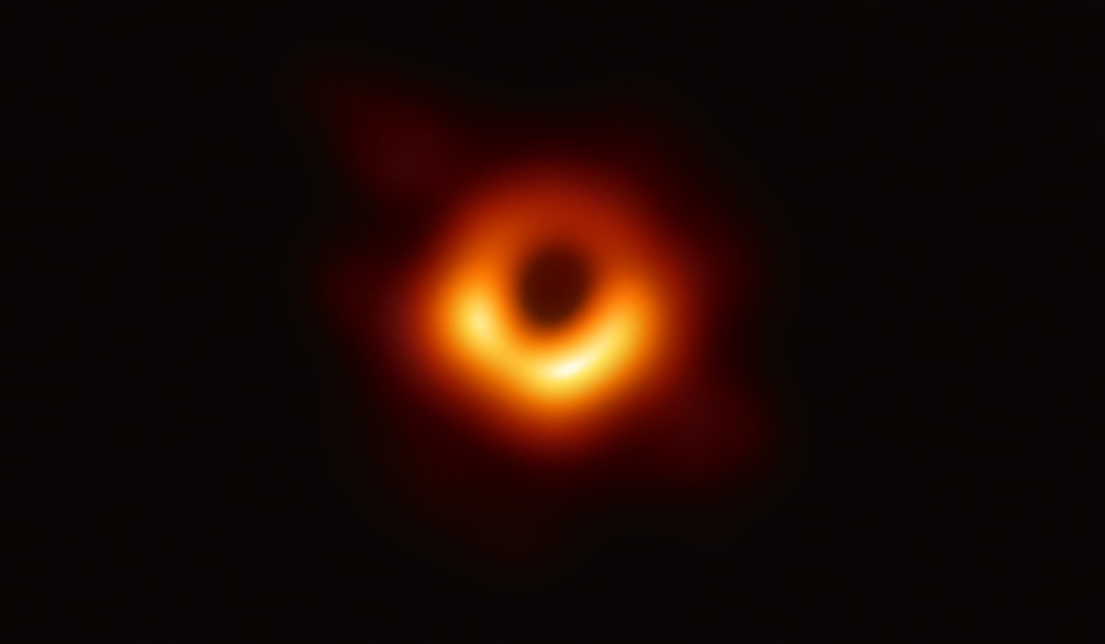 Why do black holes have no hair, Event Horizon Telescope image of the M87 black hole showing its glowing ring